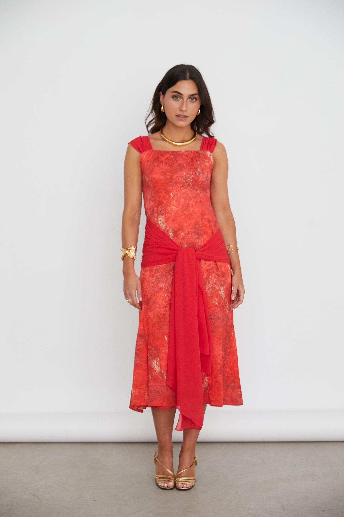 VESTIDO CLAIRE EST. ROJO