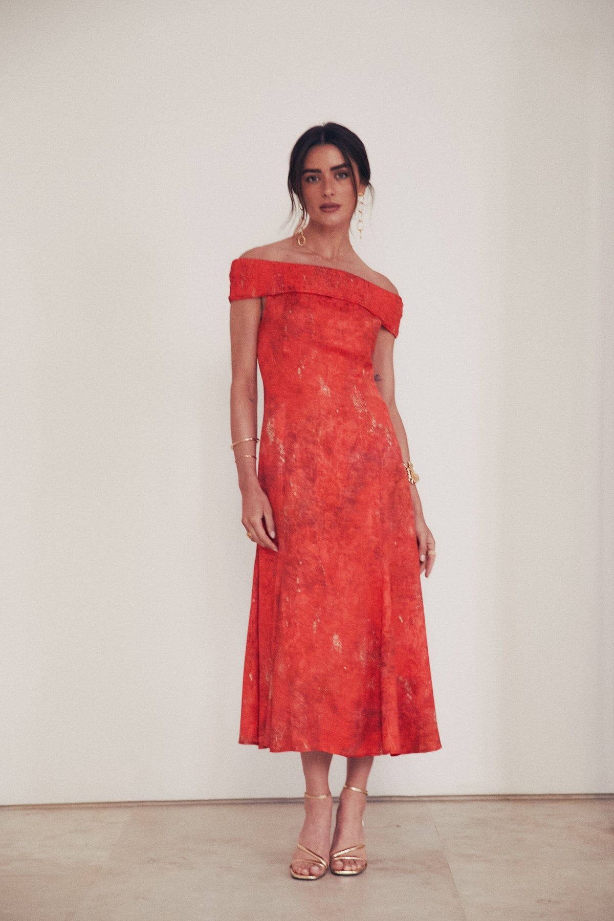 VESTIDO CLAUDIA EST. ROJO