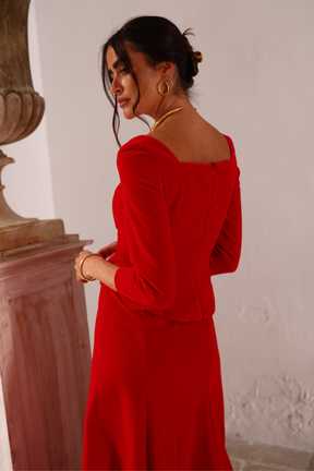 TOP CARMEN, terciopelo