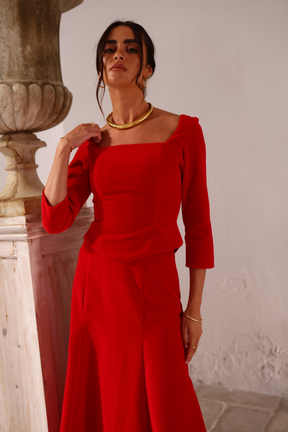 TOP CARMEN, terciopelo