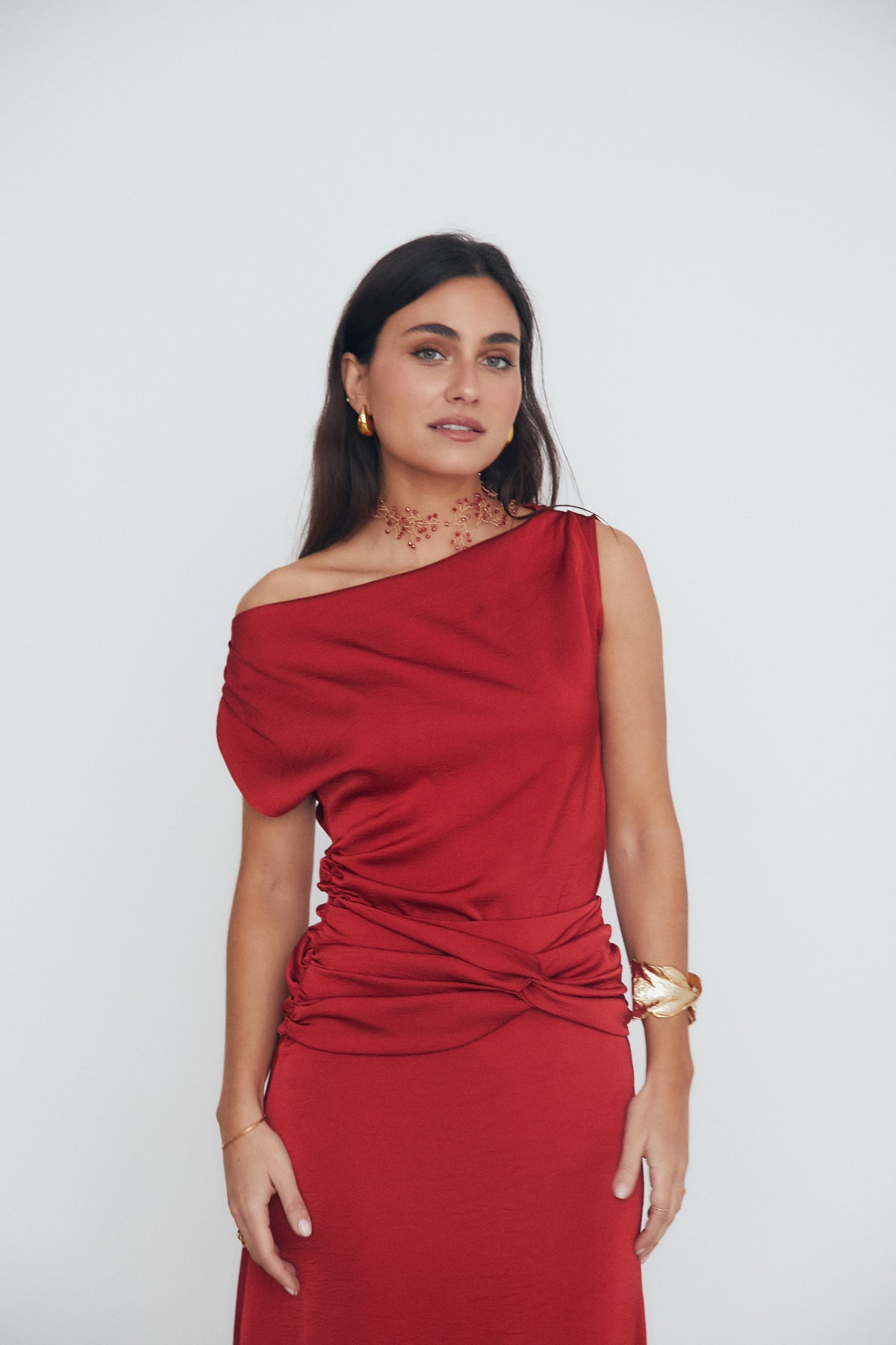 TOP AIDA SIN MANGAS ROJO