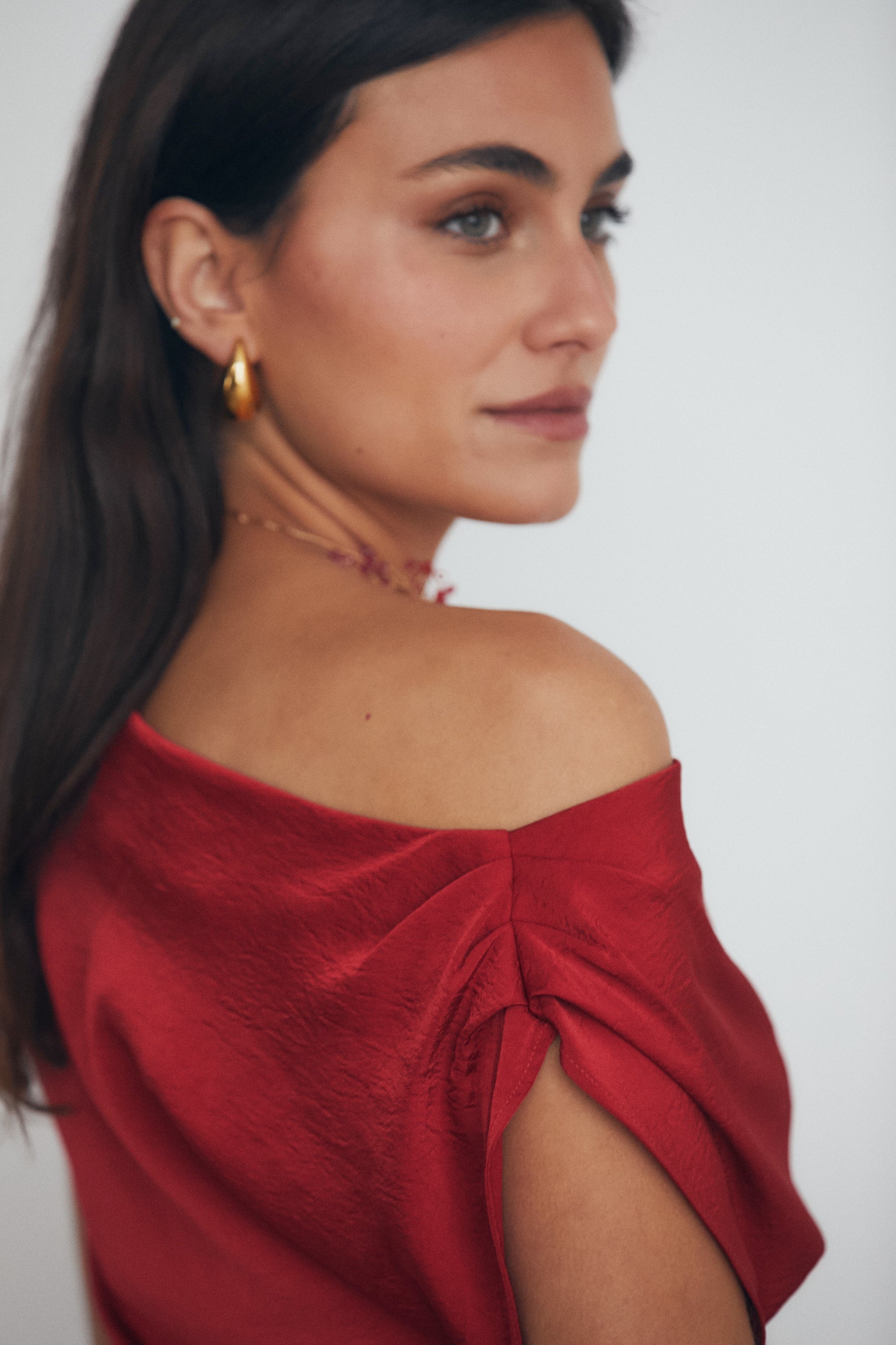 TOP AIDA SIN MANGAS ROJO