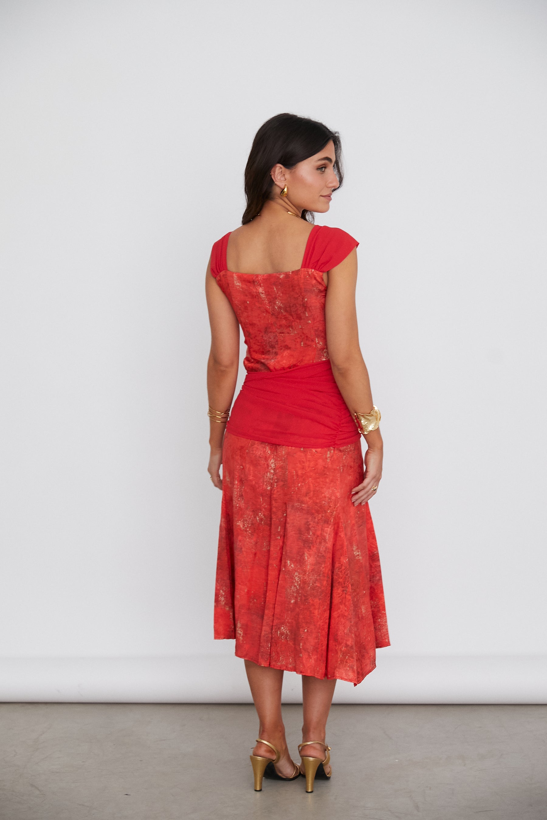 VESTIDO CLAIRE EST. ROJO