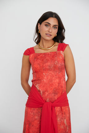 VESTIDO CLAIRE EST. ROJO