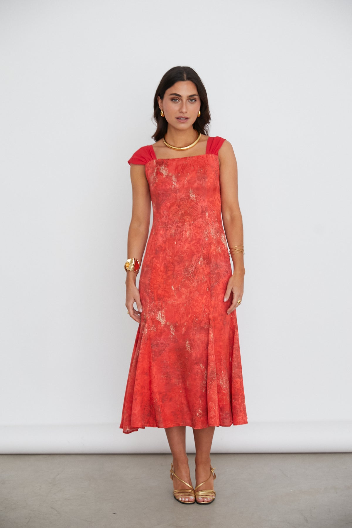 VESTIDO CLAIRE EST. ROJO