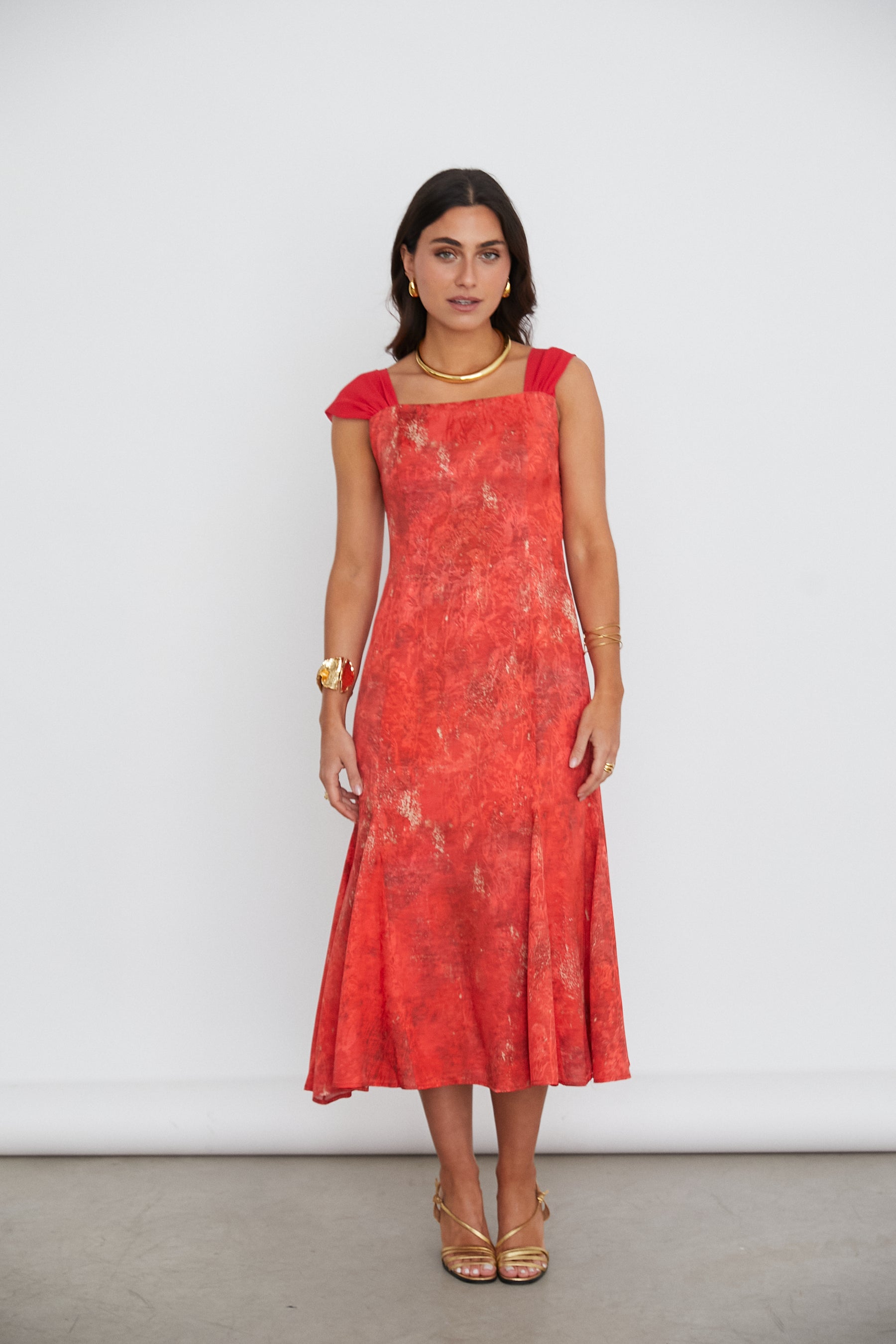 VESTIDO CLAIRE EST. ROJO