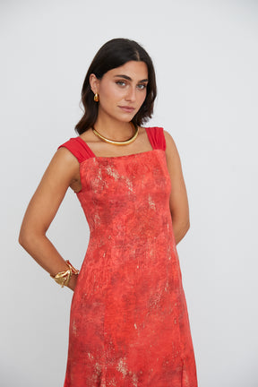 VESTIDO CLAIRE EST. ROJO