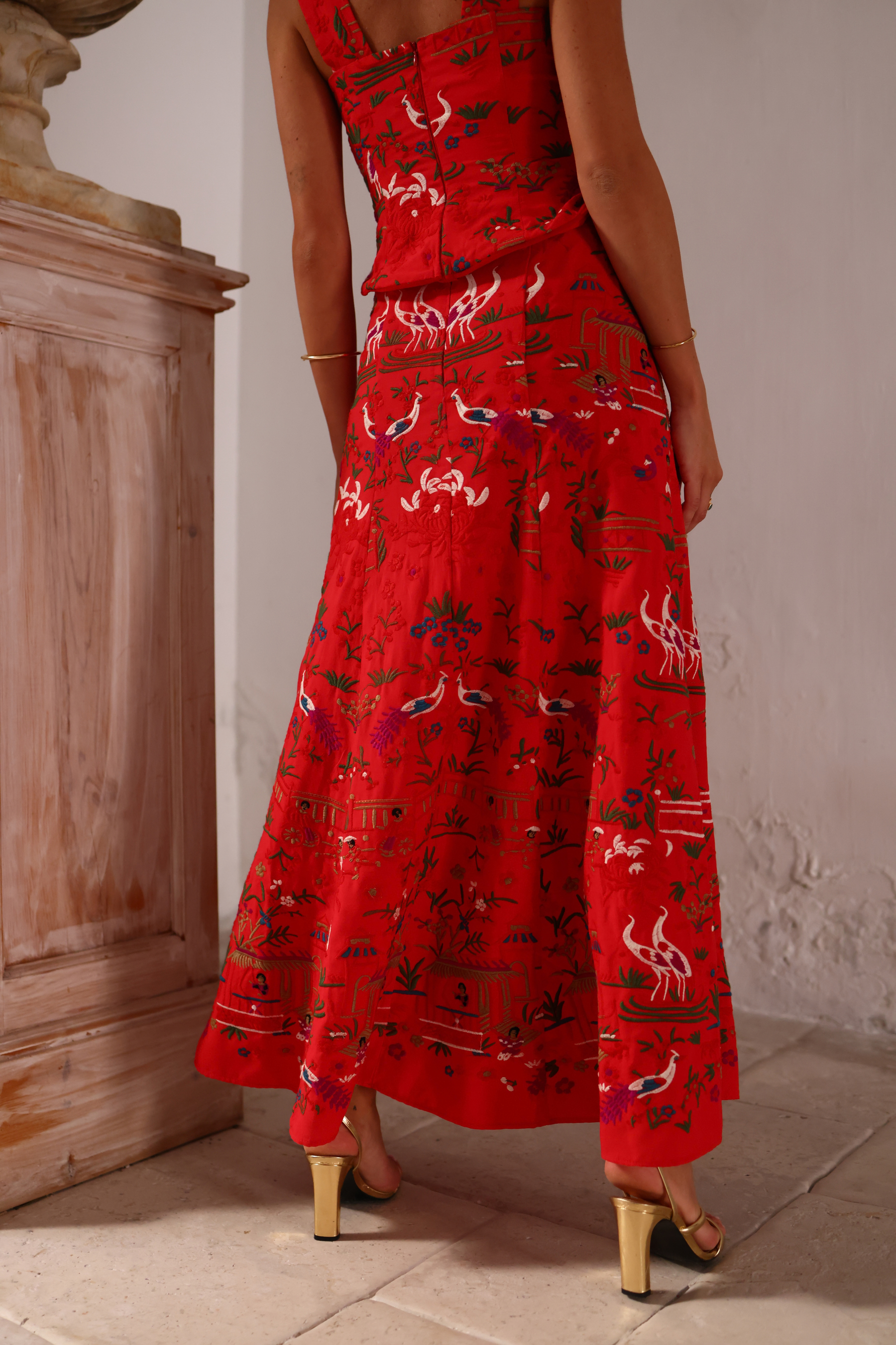 FALDA SIENA, bordada