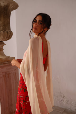CHAL DE SEDA NATURAL MARFIL