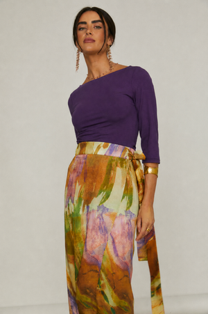 TOP CAPRI MALVA OSCURO