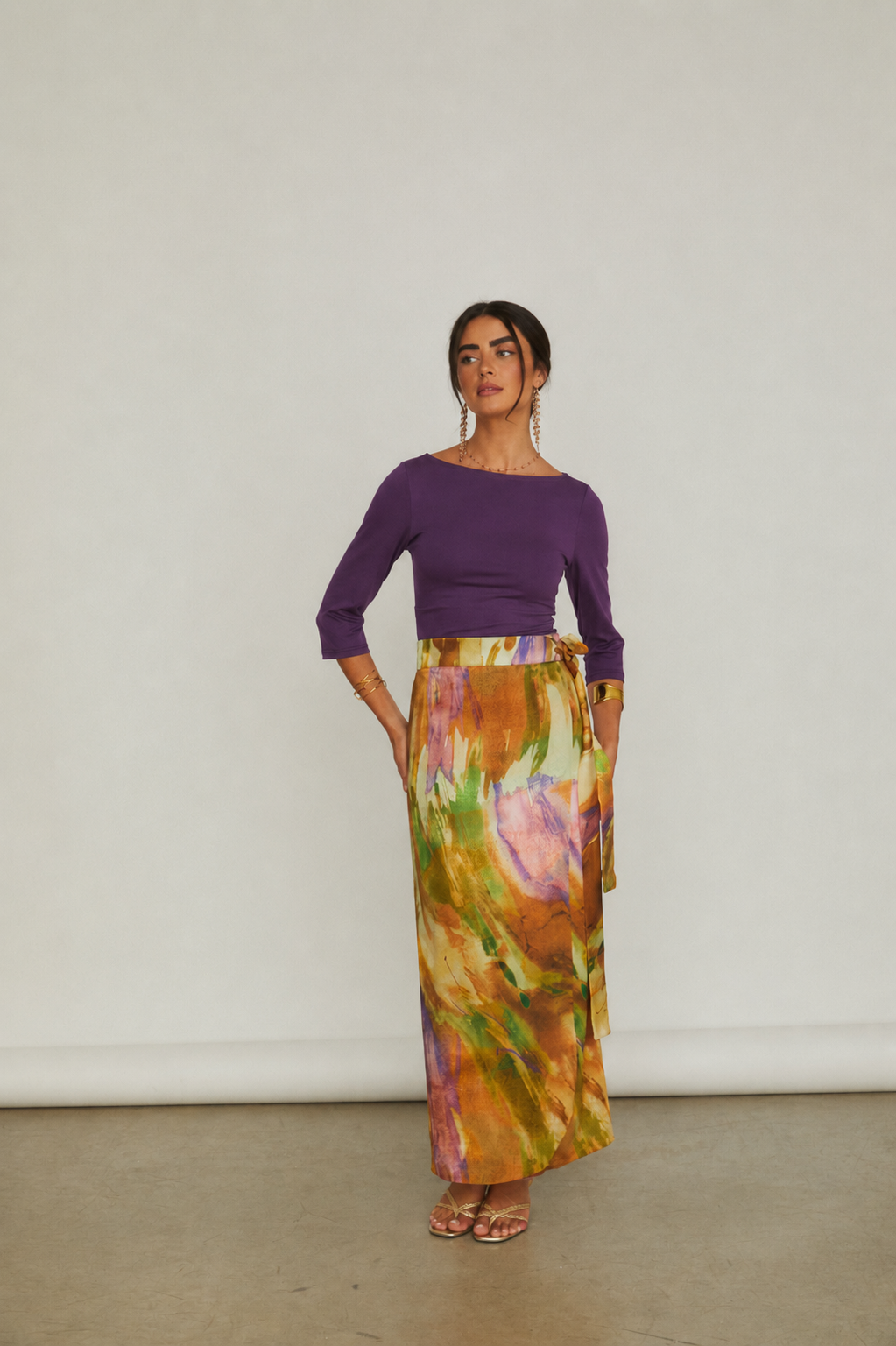 TOP CAPRI MALVA OSCURO