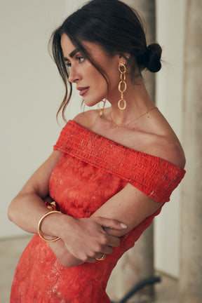 VESTIDO CLAUDIA EST. ROJO