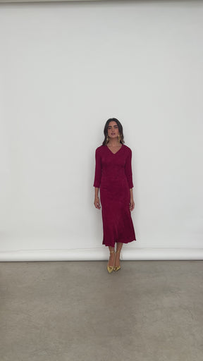 VESTIDO INÉS GRANATE